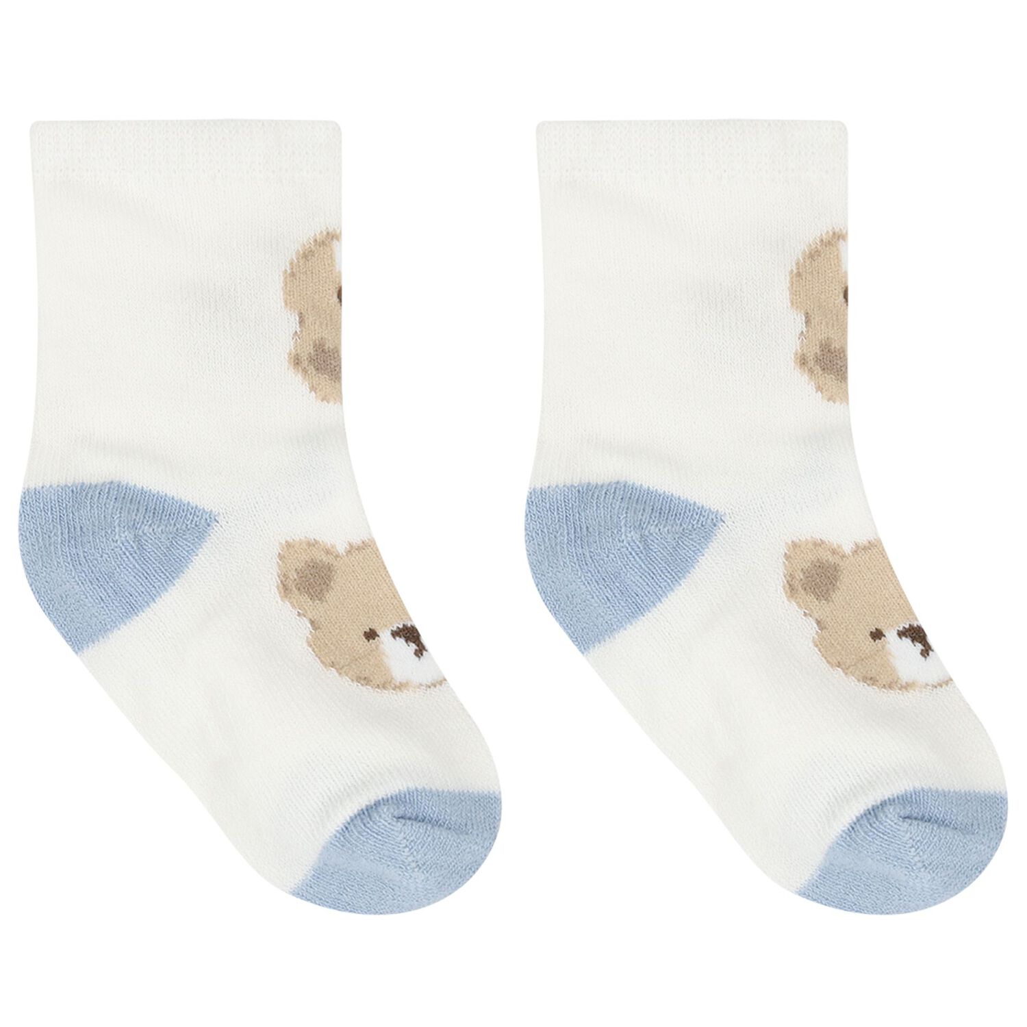 Baby Boys Blue & Ivory Socks ( 4 Pack ), 2, hi-res