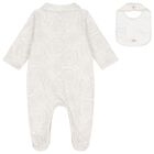 Ivory & Beige Barocco Babygrow Gift Set, 1, hi-res