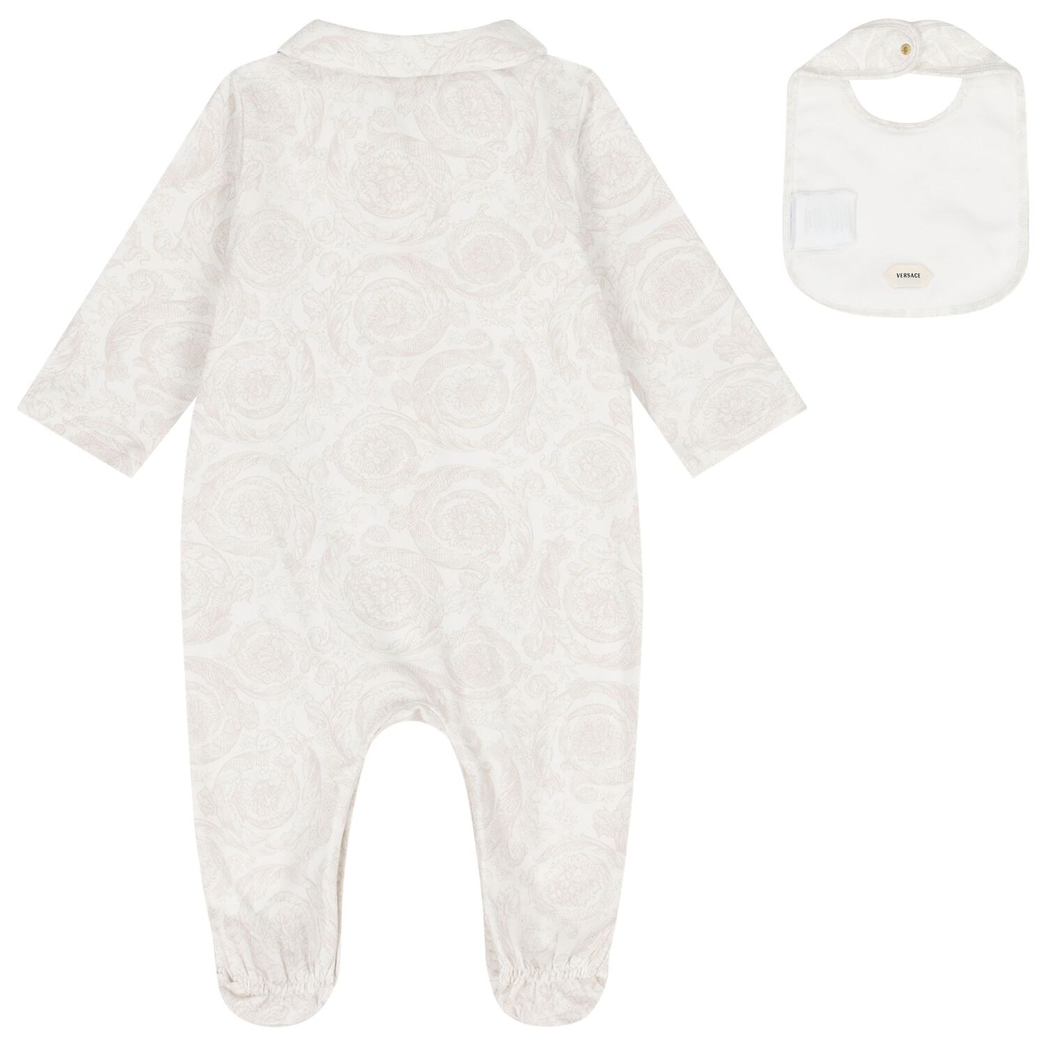 Ivory & Beige Barocco Babygrow Gift Set, 1, hi-res
