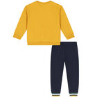 Younger Boys Yellow & Navy Blue Tracksuit, 1, hi-res