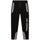 Boys Black Logo Joggers, 1, hi-res