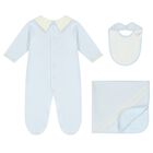 Baby Boys Blue & Ivory Babygrow Gift Set, 1, hi-res