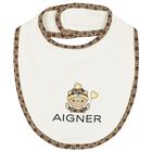 Ivory Teddy Bear Logo Babygrow Set, 1, hi-res