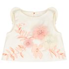 Girls Ivory & Pink Floral Skirt Set, 1, hi-res