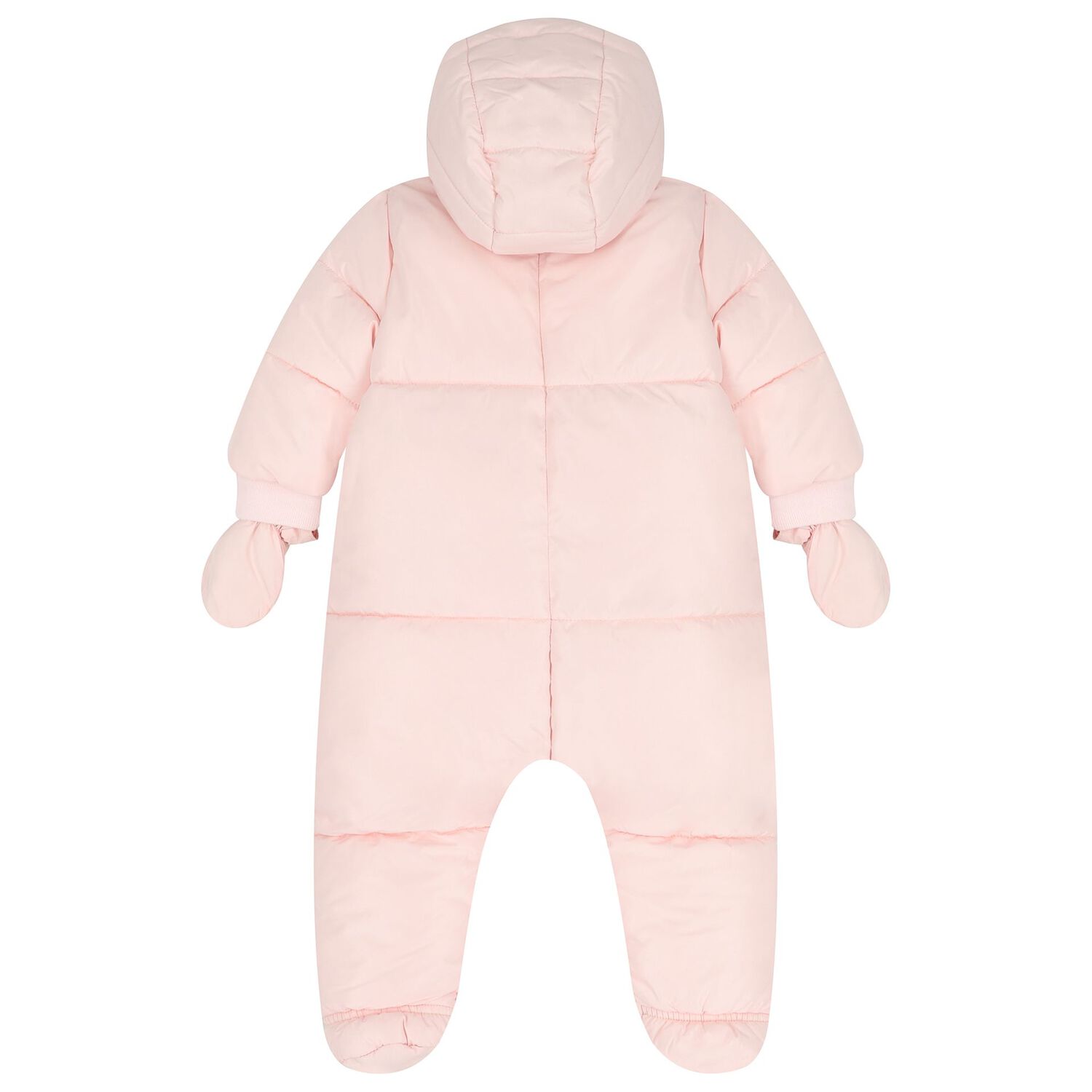 Baby Girls Pink Logo Snowsuit, 1, hi-res