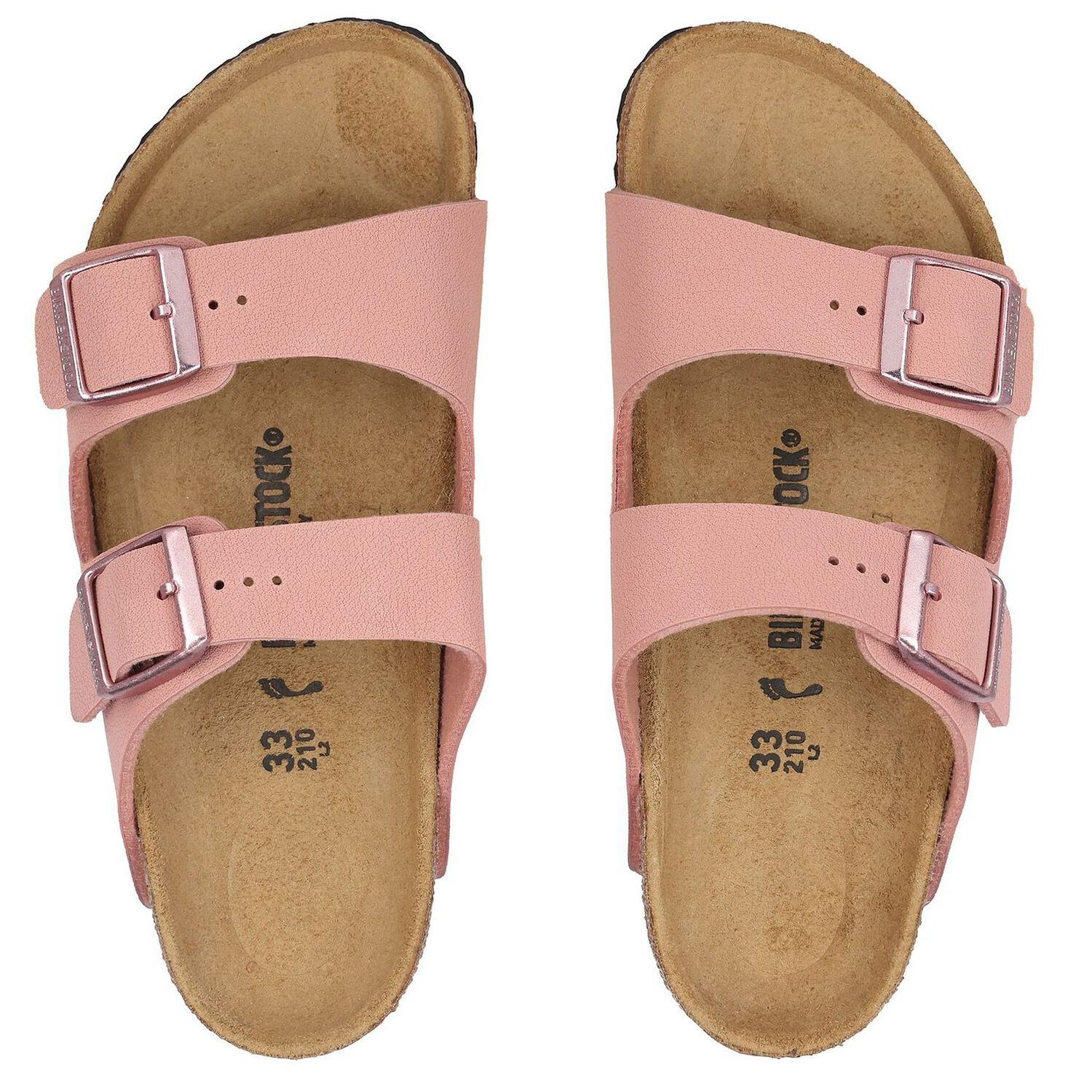 Girls Arizona Pink Clay Sandals, 1, hi-res