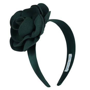 Girls Green Flower Headband