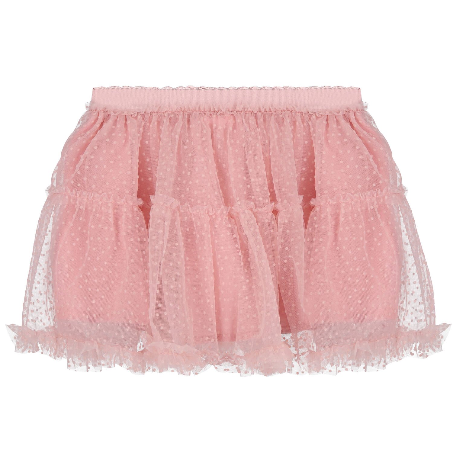 Younger Girls Pink Tulle Skirt, 1, hi-res