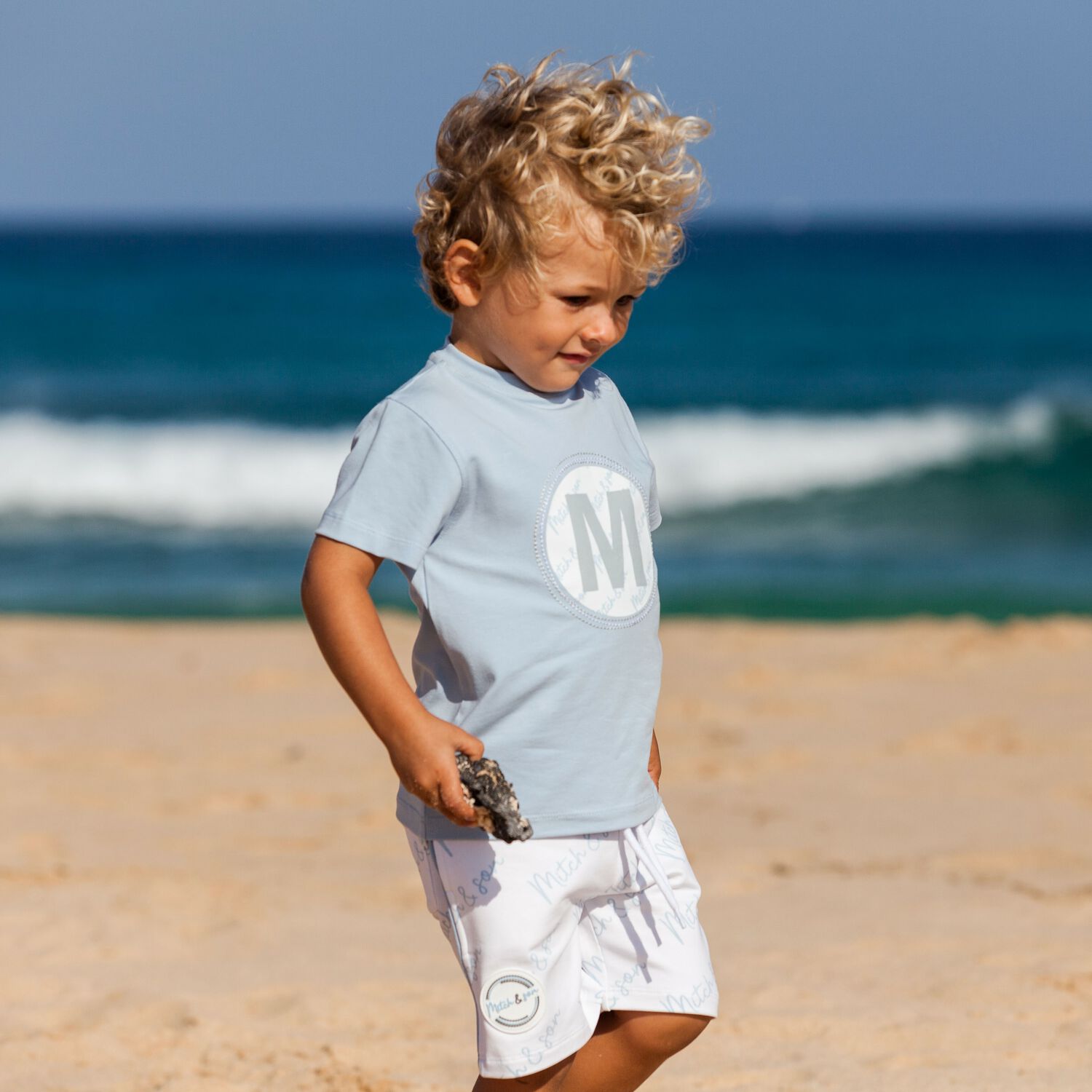 Boys White Logo Shorts, 1, hi-res image number null