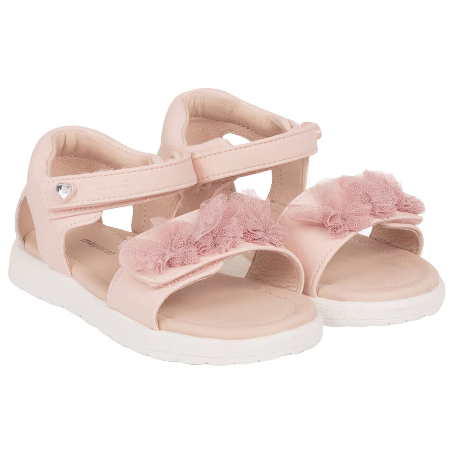 Younger Girls Pink Logo Sandals, 1, hi-res
