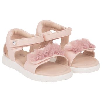 Younger Girls Pink Logo Sandals