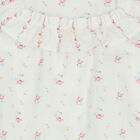 Baby Girls White Floral Romper, 1, hi-res