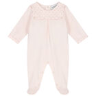 Pink Logo Babygrow Set, 1, hi-res