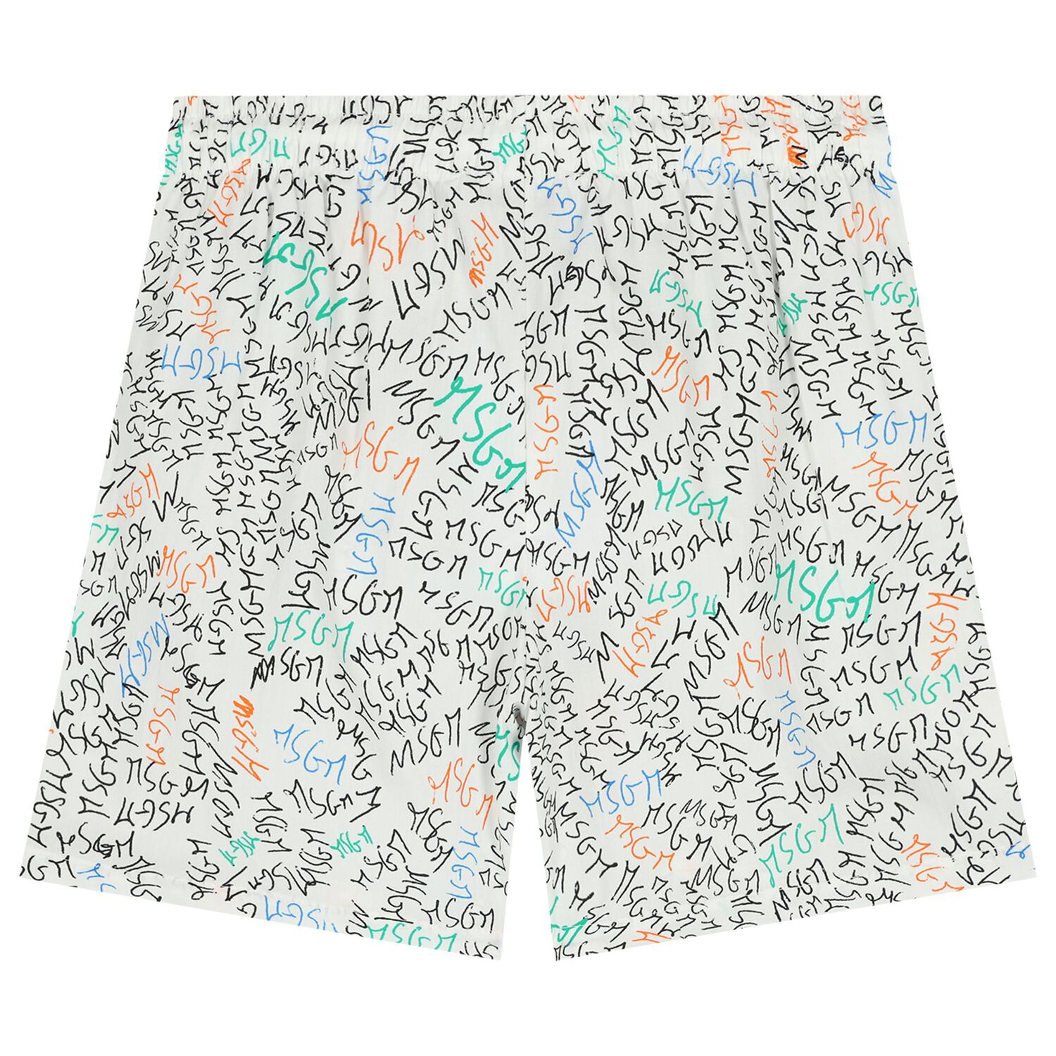 Boys White Logo Shorts, 1, hi-res