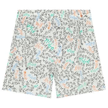 Boys White Logo Shorts