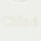 Girls Ivory Logo T-Shirt, 1, hi-res