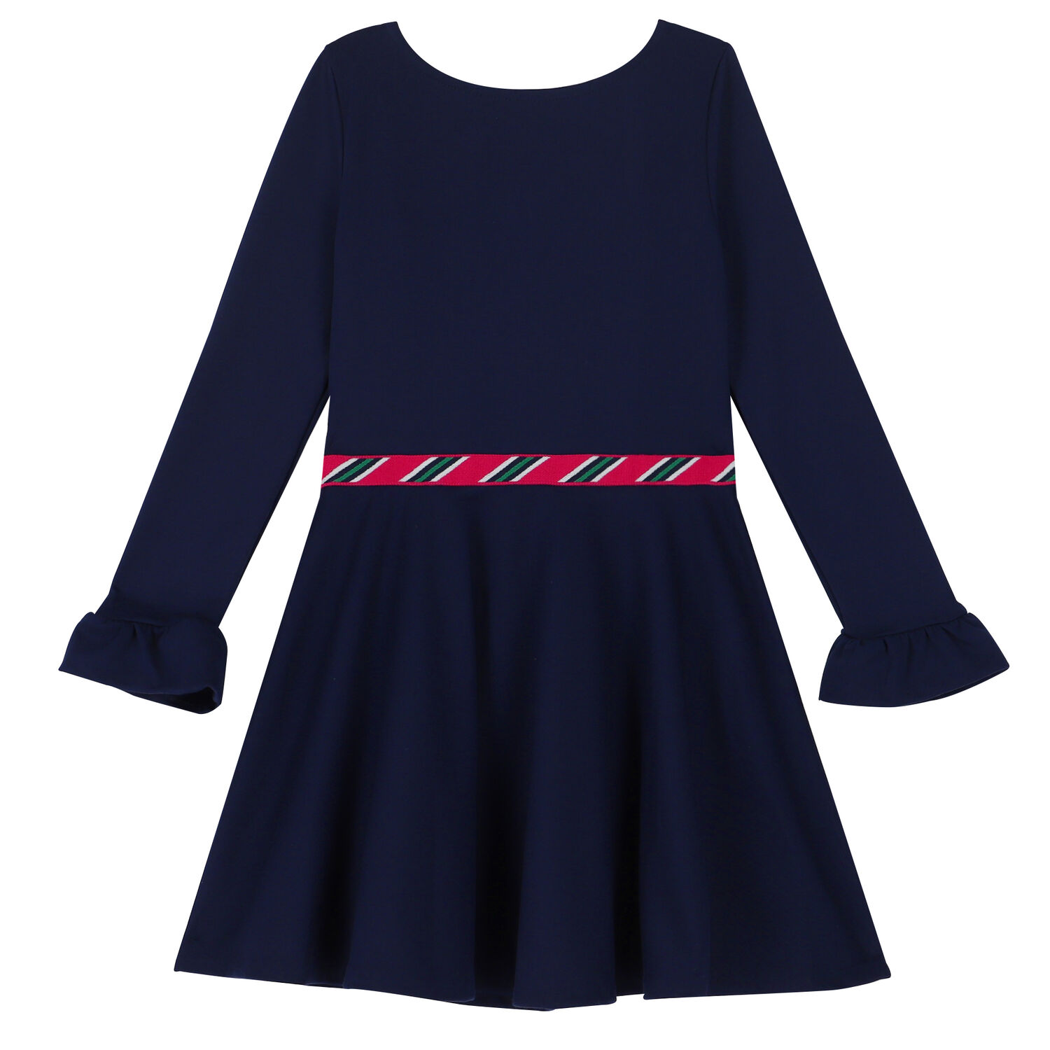 Girls Navy Long Sleeve Dress, 2, hi-res image number null