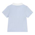 Baby Boys White & Blue Knitted Shorts Set, 2, hi-res