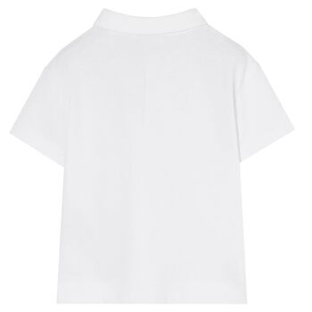 Baby Boys White EKD Logo Polo Shirt
