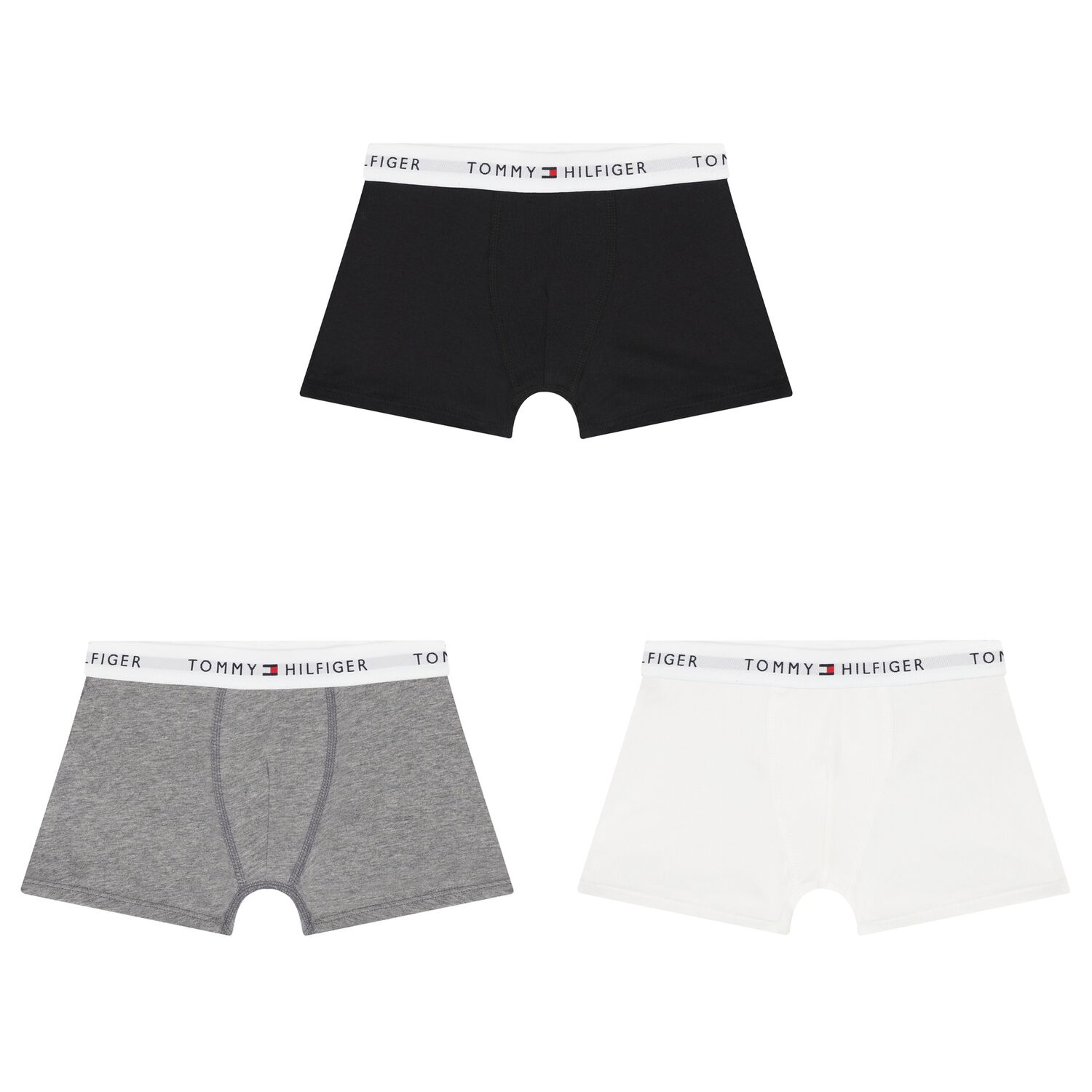 Boys White, Grey & Black Boxer Shorts (3-Pack), 1, hi-res