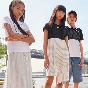 Girls Silver Logo Skirt
