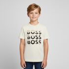 Boys Beige Logo T-Shirt, 2, hi-res
