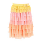 Girls Pink Tulle Maxi Skirt, 1, hi-res