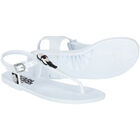 Girls White Karl & Choupette Sandals, 1, hi-res