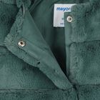 Girls Green Faux Fur Gilet, 1, hi-res