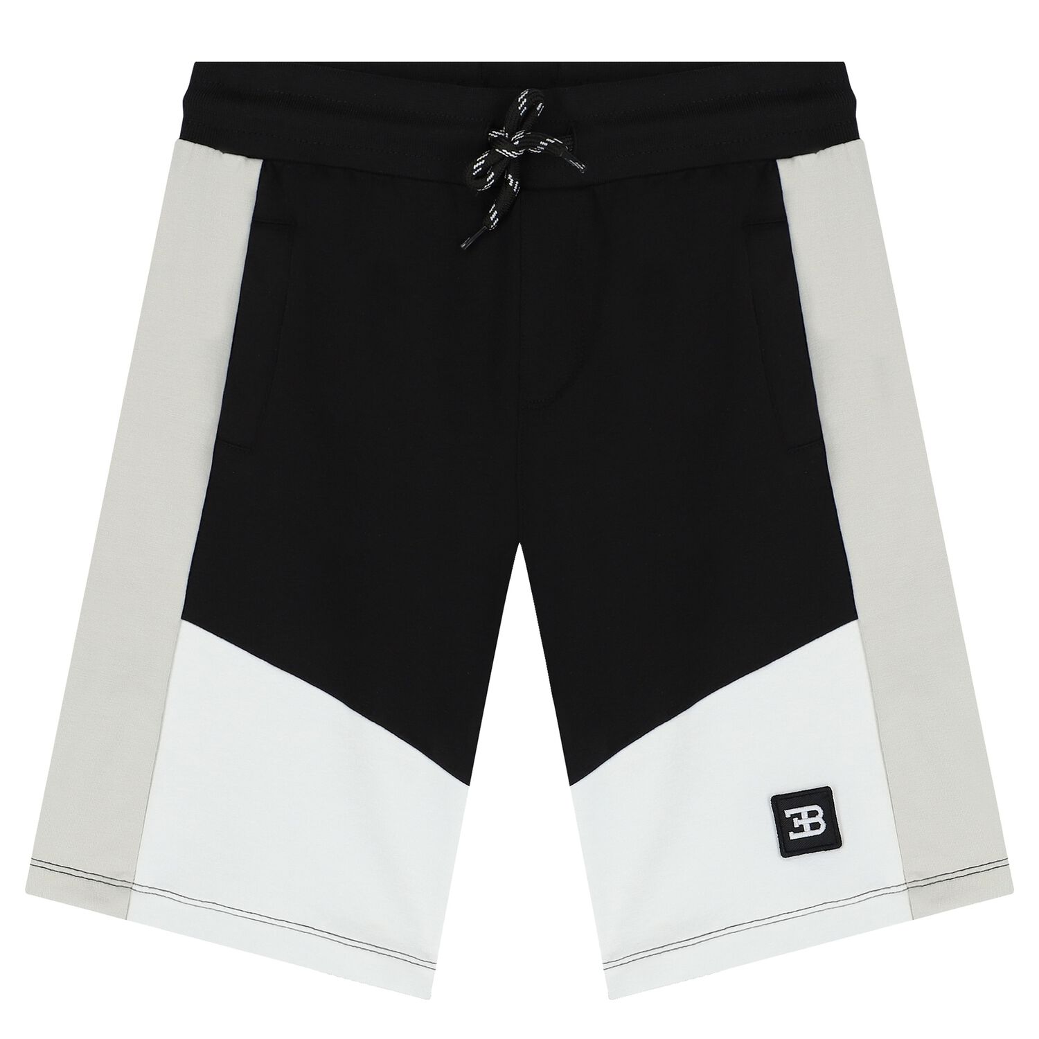 Boys Black & White Logo Shorts, 1, hi-res image number null