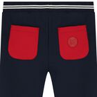 Boys Navy Blue & Red Tracksuit, 1, hi-res