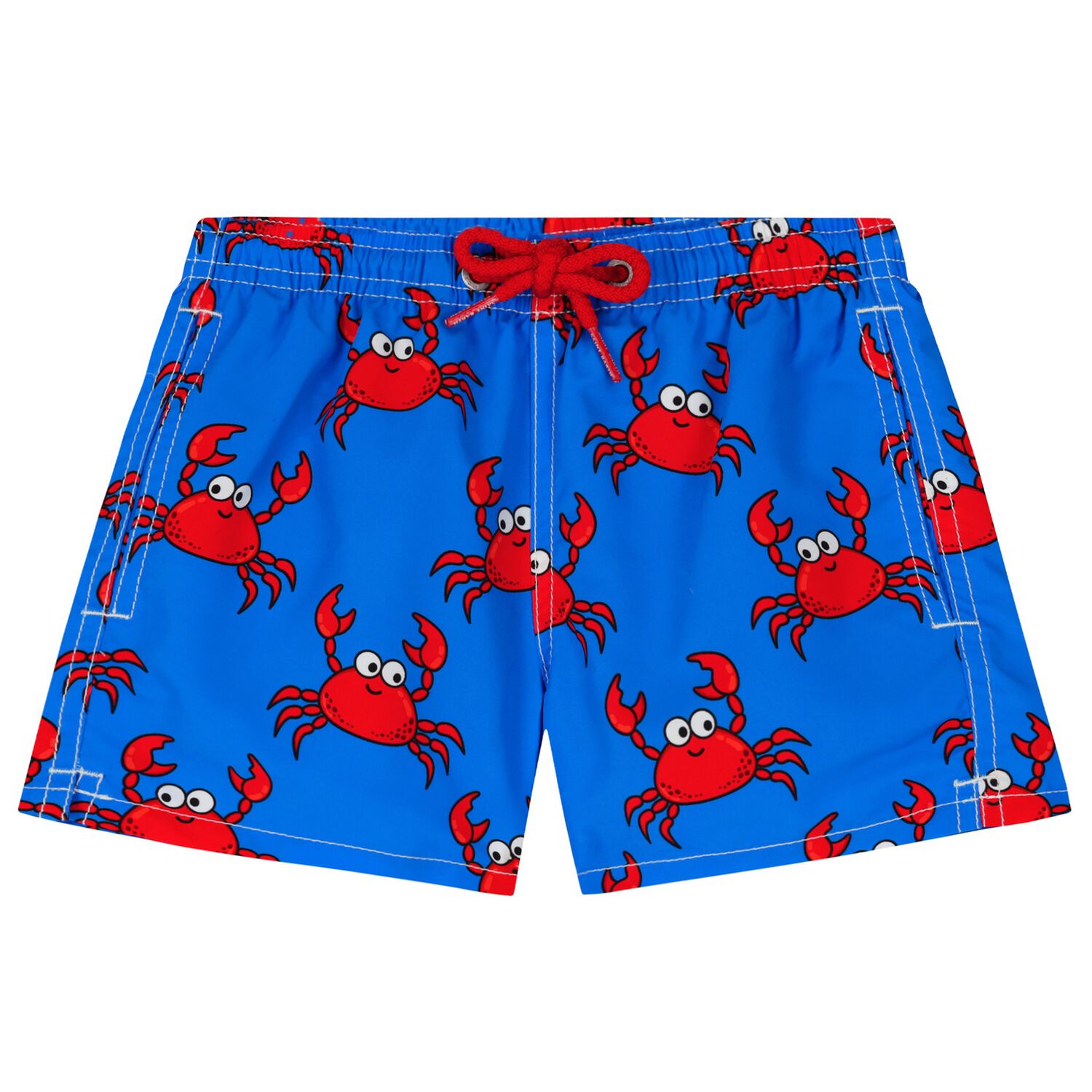 Boys Blue Crabs Print Swim Shorts, 1, hi-res image number null