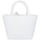 Girls White Floral Handbag, 1, hi-res