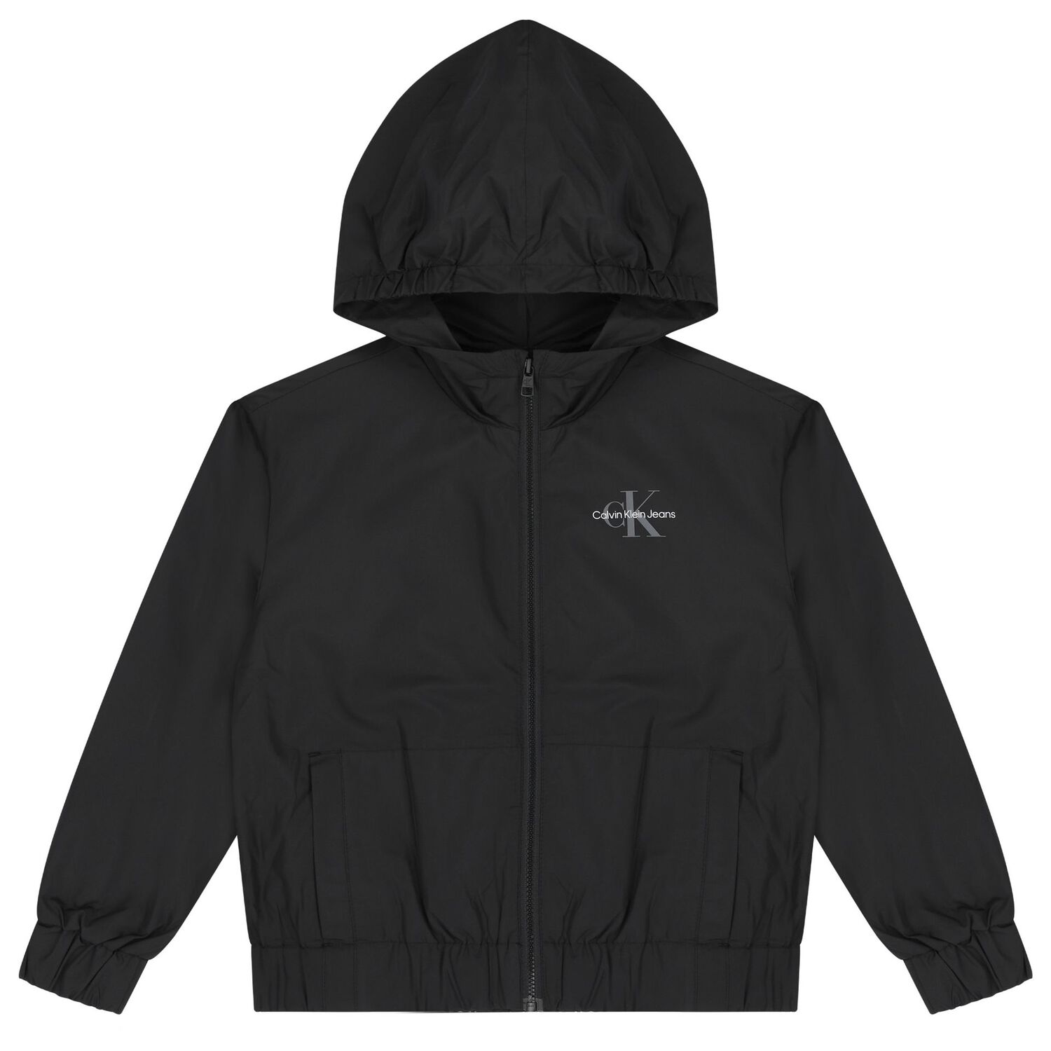 Boys Black Logo Jacket, 1, hi-res