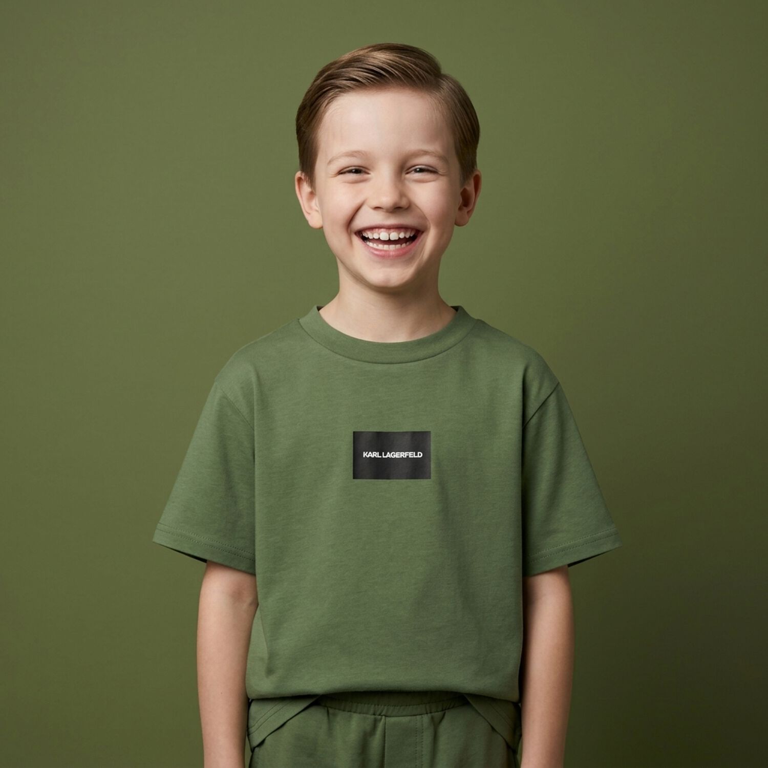 Boys Green Logo T-Shirt, 2, hi-res