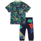 Younger Boys Green & Navy Trousers Set, 1, hi-res