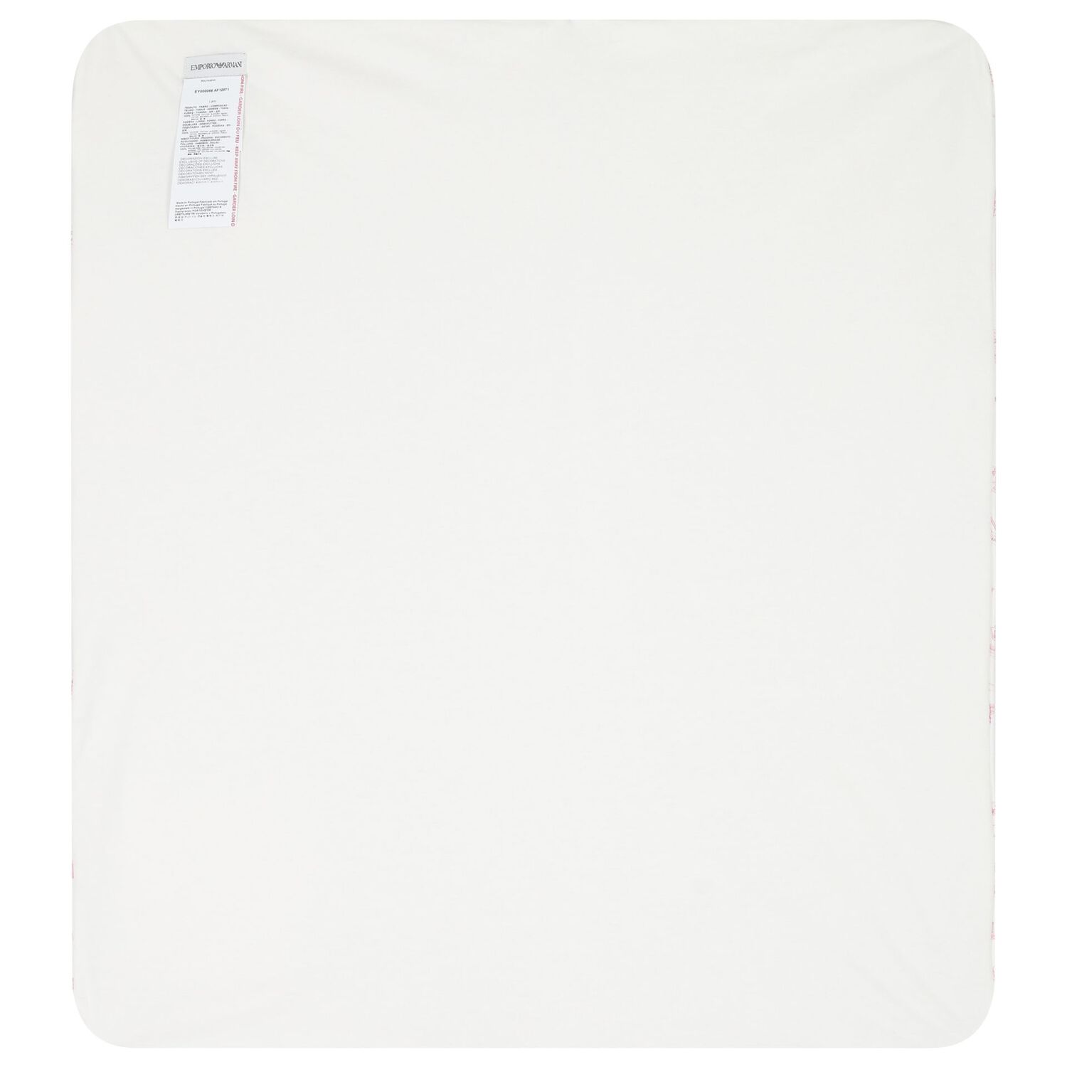 Baby Girls Ivory & Pink Logo Blanket, 2, hi-res