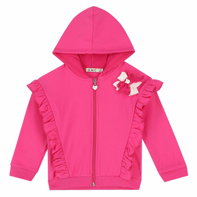 Younger Girls Pink & White Tracksuit, 1, hi-res image number null