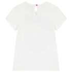 Girls White & Pink Strawberry Leggings Set, 1, hi-res