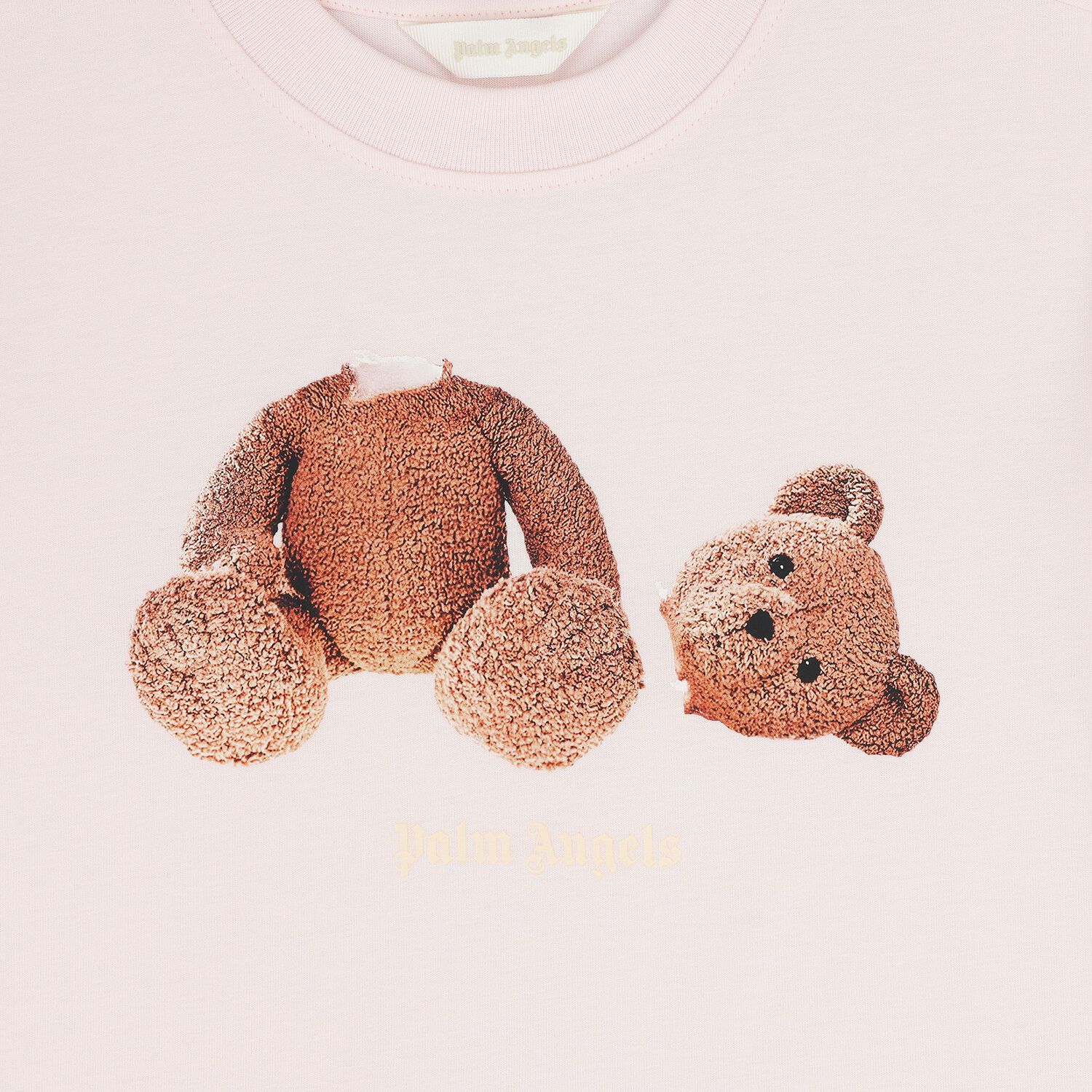 Girls Pink Teddy Bear Logo T-Shirt, 3, hi-res
