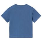Younger Boys Blue Giraffe T-Shirt, 2, hi-res