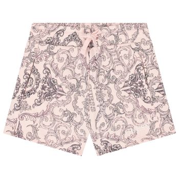Girls Pink Logo Shorts