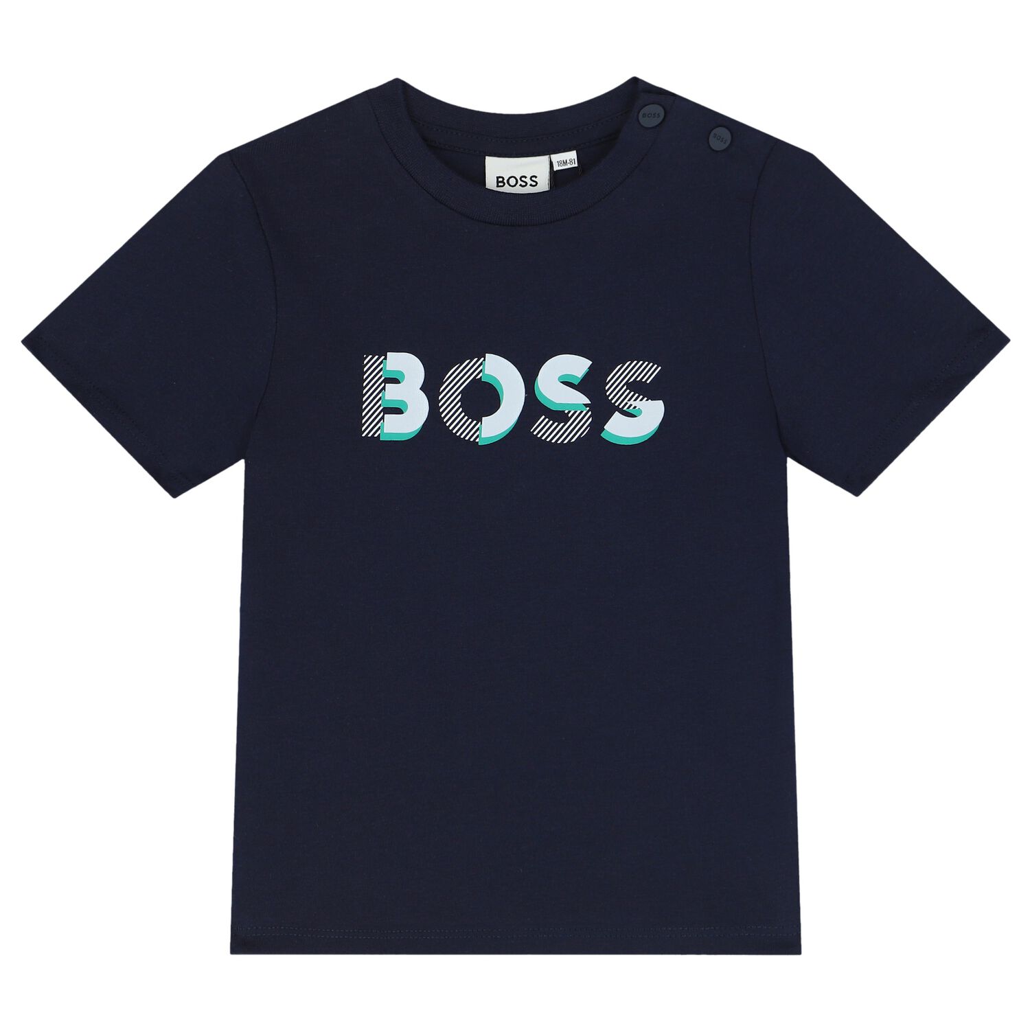 Baby Boys Navy Blue Logo T-Shirt, 2, hi-res