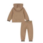 Younger Boys Beige Logo Tracksuit, 1, hi-res