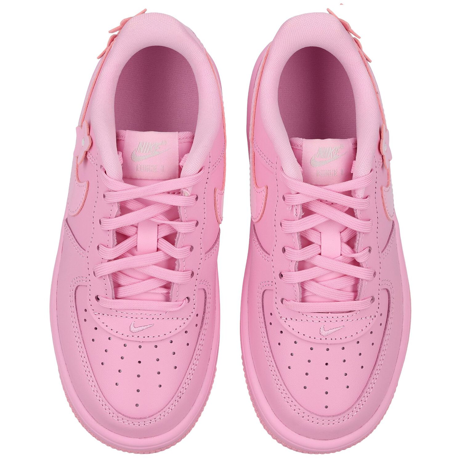 Girls Pink Logo Force 1 Low Trainers, 1, hi-res