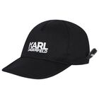 Baby Boys White & Black Logo Reversible Cap, 1, hi-res