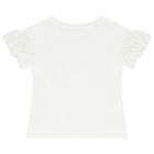 Girls White & Blue Butterfly Skirt Set, 1, hi-res