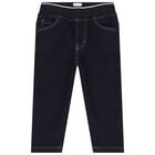 Younger Boys Navy Blue Logo Trousers, 1, hi-res