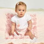 Baby Girls White & Pink Shortie, 1, hi-res