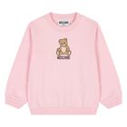 Younger Girls Pink Teddy Bear Logo Tracksuit , 5, hi-res